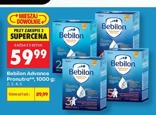 Mleko następne Bebilon Advance Pronutra 2 promocja w Biedronka