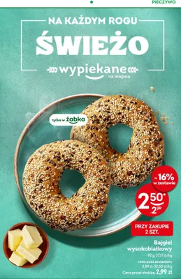 Bajgiel wysokobiałkowy promocja w Żabka