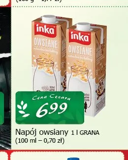 Napój owsiany z wapniem Inka Owstane promocja w CEZAR Delikatesy