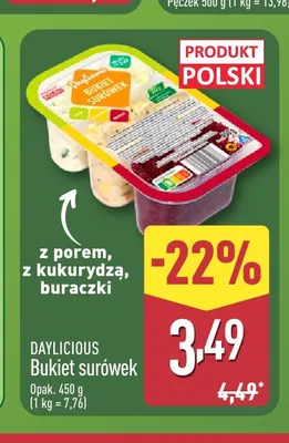 Bukiet surówek z kukurydzą Daylicious promocja w Aldi