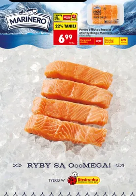 Porcje z fileta z łososia atlantyckiego Marinero promocja w Biedronka