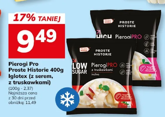 Pierogi Pro Proste Historie z serem, z truskawkami promocja w Hitpol