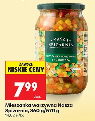 Mieszanka warzywna z kukurydzą promocja w Biedronka
