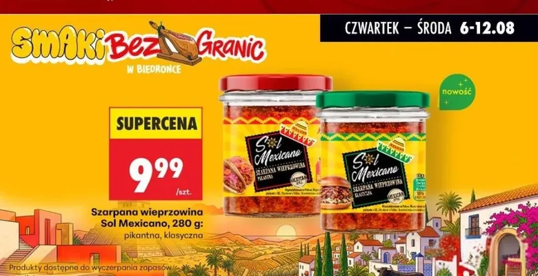 Szarpana wieprzowina Sol Mexicano pikantna promocja w Biedronka