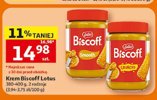 Krem Biscoff Lotus Smooth promocja w Auchan