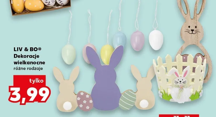 Dekoracje wielkanocne, różne rodzaje promocja w Kaufland