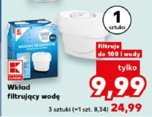 Wkład filtrujący wodę K-Classic promocja w Kaufland