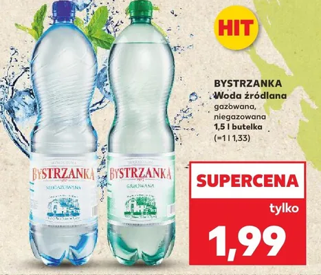 Woda źródlana niegazowana Bystrzanka promocja w Kaufland