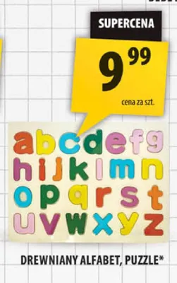 Drewniany alfabet puzzle promocja w Arhelan