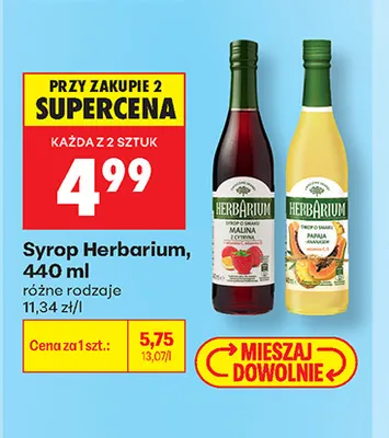 Syrop Herbarium papaja z ananasem promocja w Biedronka