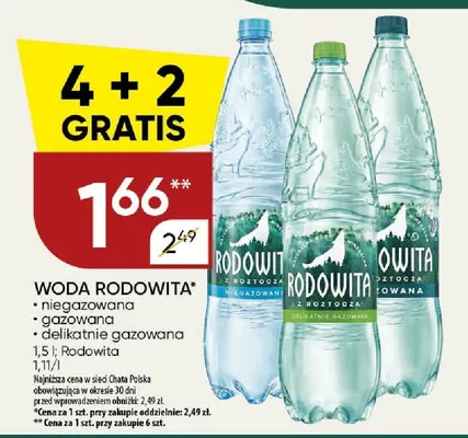 Woda gazowana Rodowita promocja w Chata Polska