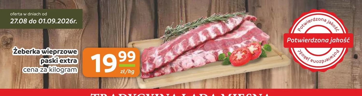 Żeberka wieprzowe paski extra promocja w Gama