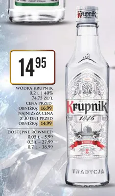Wódka Krupnik 40% promocja w Dino