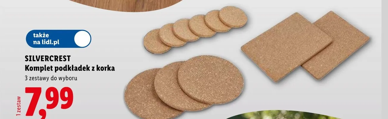 Komplet podkładek z korka SILVERCREST promocja w Lidl