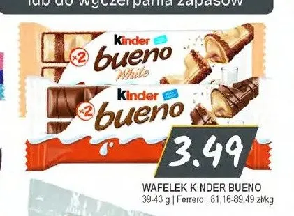 Wafelek Kinder Bueno White promocja w Słoneczko