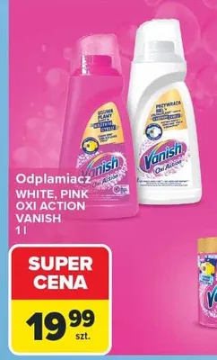 Odplamiacz White, Pink Oxi Action Vanish promocja w Carrefour