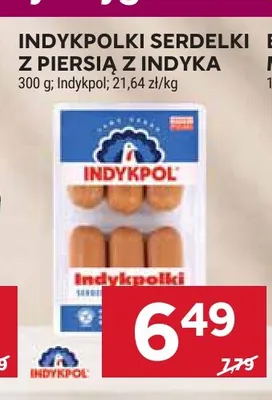 Indykpolki serdelki z piersią z indyka Indykpol promocja w Stokrotka