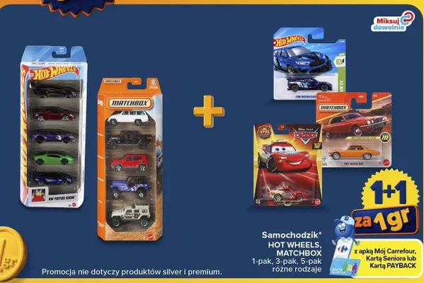 Samochodzik Hot Wheels 3-pak promocja w Carrefour Market