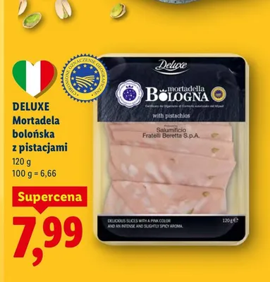 Mortadela bolońska z pistacjami promocja w Lidl