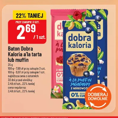 Baton Dobra Kaloria muffin promocja w POLOmarket