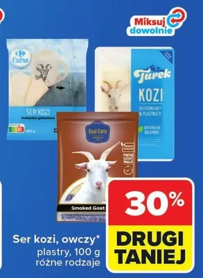 Ser kozi w plastrach Jurek Kozi promocja w Carrefour Market