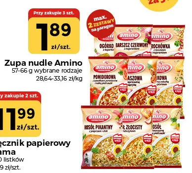 Zupa nudle Amino promocja w Społem Częstochowa