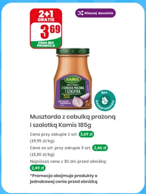Musztarda z cebulką prażoną i szalotką Kamis promocja w Dino