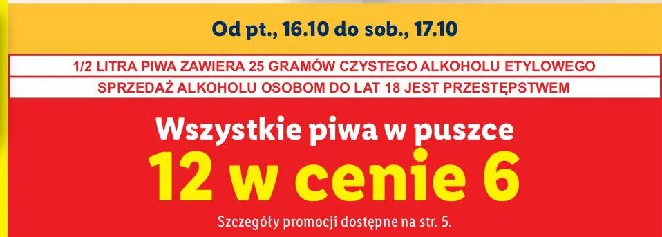 Piwa w puszce promocja w Lidl