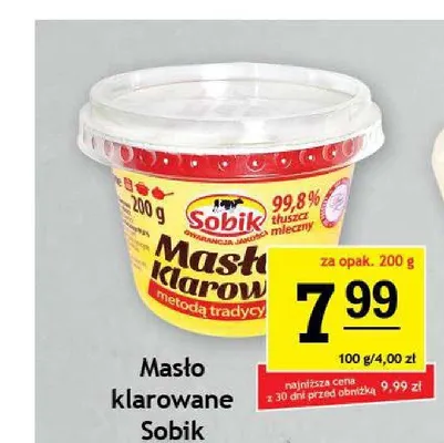 Masło klarowane Sobik promocja w Gram Market