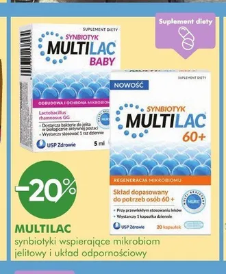 Synbiotyk Multilac Baby krople promocja w Super-Pharm