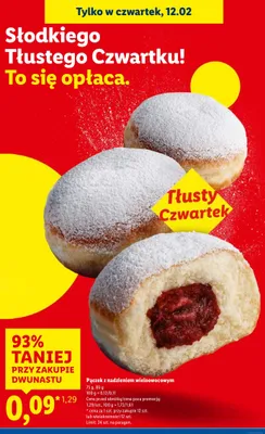 Pączek z nadzieniem wieloowocowym promocja w Lidl