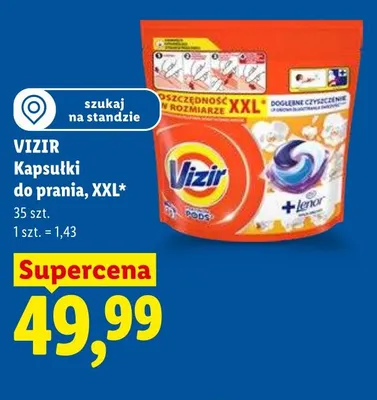 Kapsułki do prania Vizir XXL promocja w Lidl