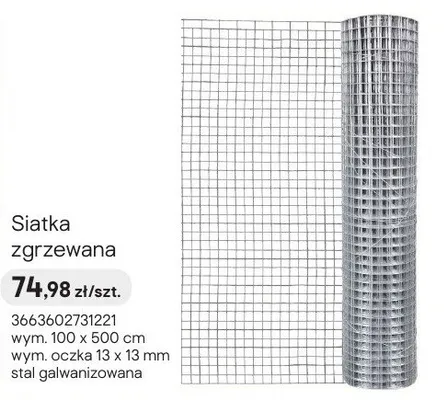 Siatka zgrzewana promocja w Castorama