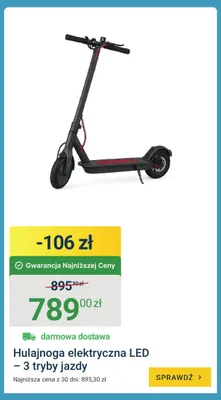 Hulajnoga elektryczna LED Sigma - 3 tryby jazdy promocja w ERLI