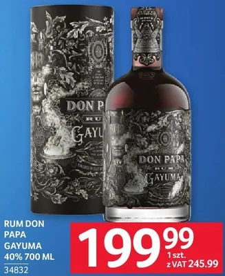 Rum Don Papa Gayuma 40% 700 ML promocja w Selgros