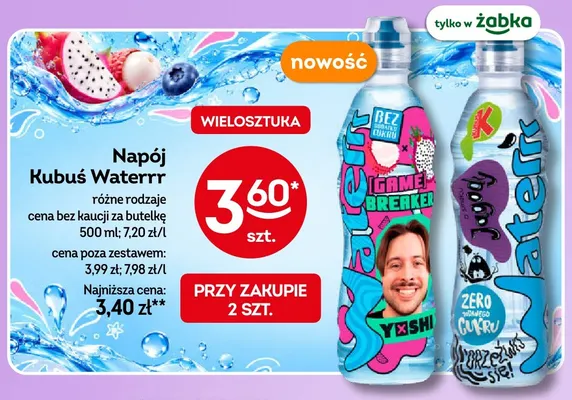 Napój Kubuś Waterrr promocja w Żabka