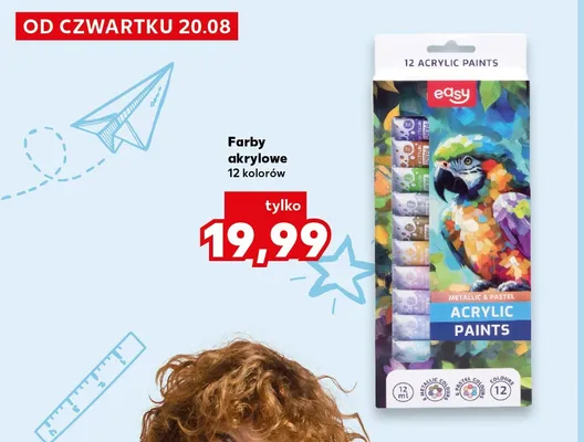 Farby akrylowe Easy 12 kolorów promocja w Kaufland