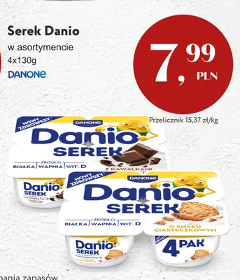 Serek Danio o smaku ciasteczkowym 4-pak promocja w Market Point