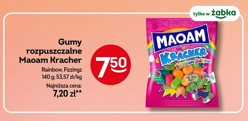 Gumy rozpuszczalne Maoam Kracher Rainbow promocja w Żabka