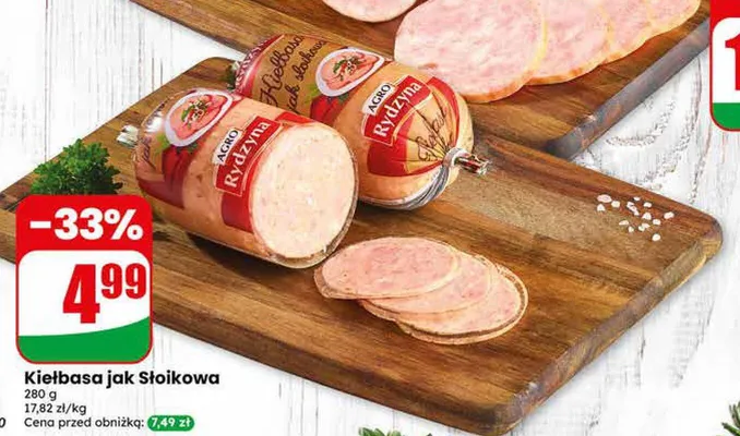 Kiełbasa jak Słoikowa Agro Rydzyna promocja w Dino