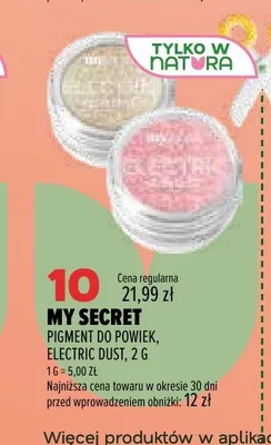 Pigment do powiek My Secret Electric Dust promocja w Drogerie Natura