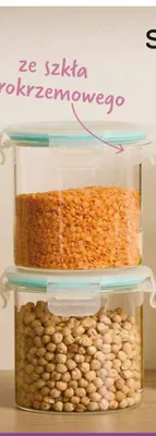 Zestaw 2 pojemników na produkty suche i sypkie 2x 500 ml promocja w Biedronka