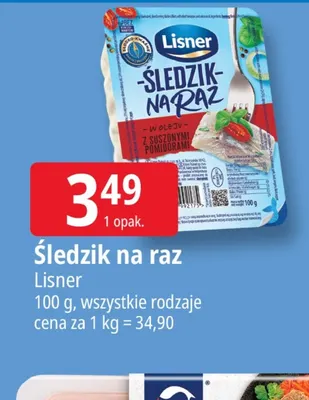 Śledzik na raz Lisner promocja w Leclerc
