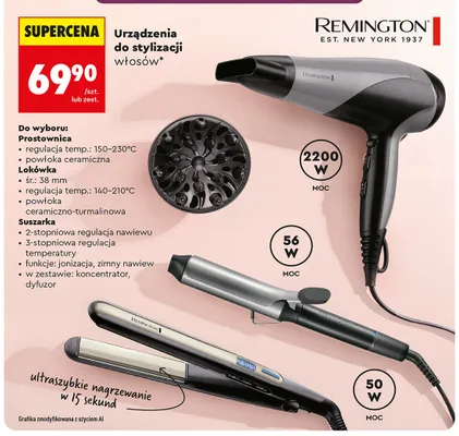 Suszarka do włosów Remington promocja w Biedronka