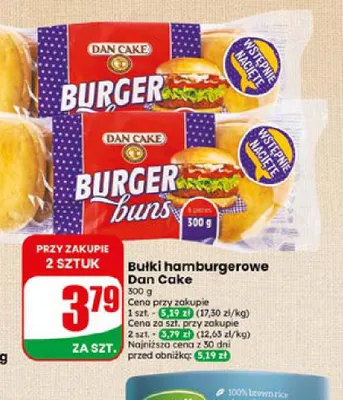 Bułki hamburgerowe Dan Cake Burger promocja w Dino