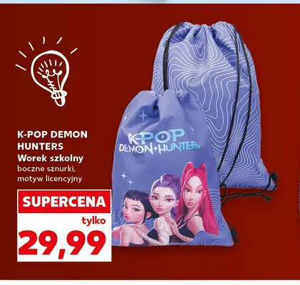 Worek szkolny K-Pop Demon Hunters promocja w Kaufland