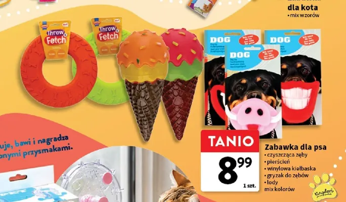 Zabawka dla psa winylowa kiełbaska Kingdom promocja w Intermarche