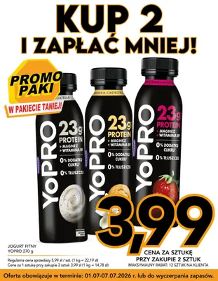 Jogurt pitny Danone YoPro Stracciatella promocja w Kupiec