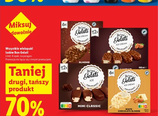 Lody Bon Gelati Mini Classic 12-pak promocja w Lidl