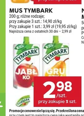 Mus Tymbark Gruszka promocja w Stokrotka